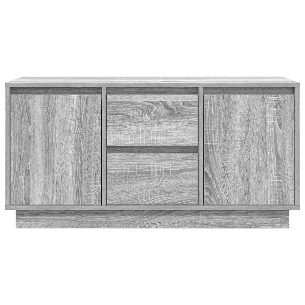 Tv-meubel met LED-verlichting 100x41x50 cm grijs sonoma eiken