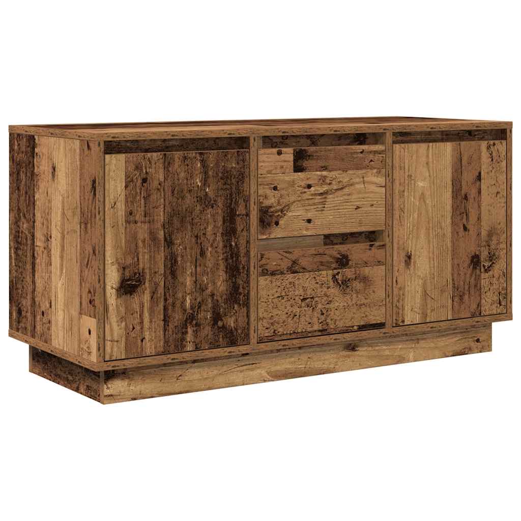 Tv-meubel met LED-verlichting 100x41x50 cm oud houtkleurig