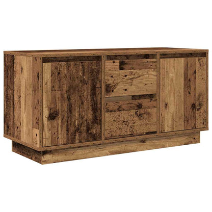 Tv-meubel met LED-verlichting 100x41x50 cm oud houtkleurig