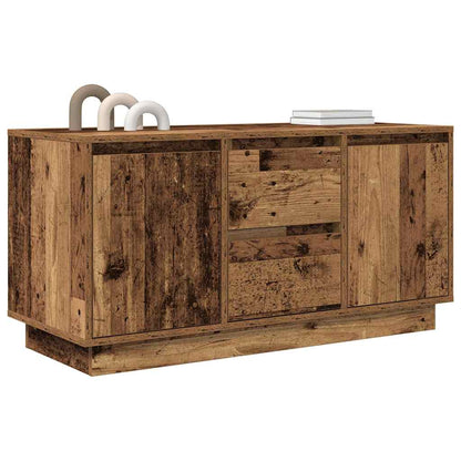 Tv-meubel met LED-verlichting 100x41x50 cm oud houtkleurig