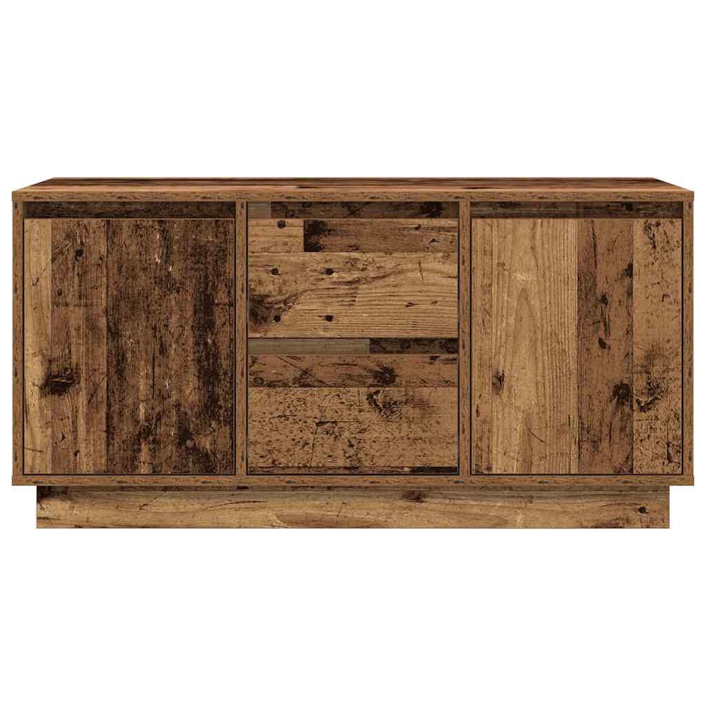 Tv-meubel met LED-verlichting 100x41x50 cm oud houtkleurig