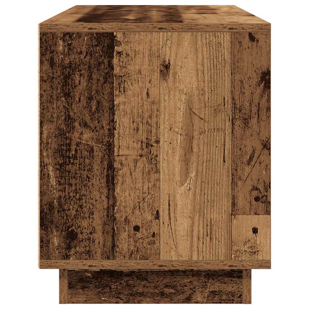 Tv-meubel met LED-verlichting 100x41x50 cm oud houtkleurig