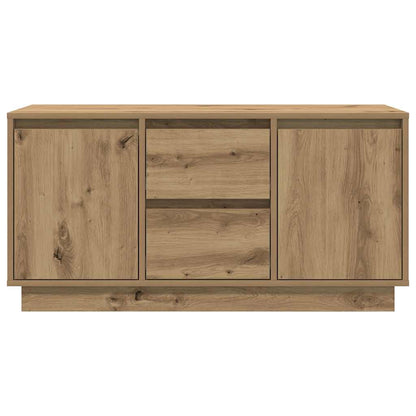 Tv-meubel met LED-verlichting 100x41x50 cm artisanaal eiken