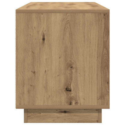 Tv-meubel met LED-verlichting 100x41x50 cm artisanaal eiken
