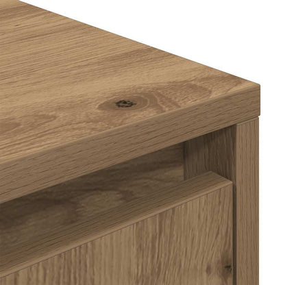 Tv-meubel met LED-verlichting 100x41x50 cm artisanaal eiken