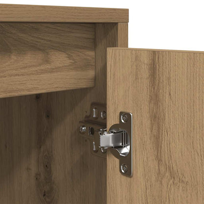 Tv-meubel met LED-verlichting 100x41x50 cm artisanaal eiken