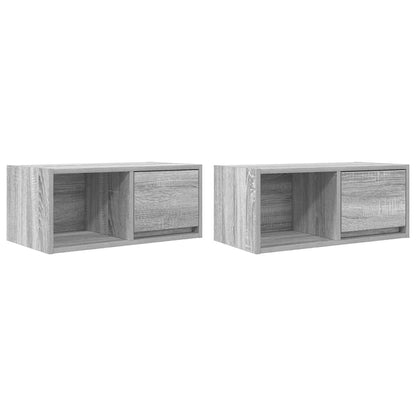 Tv-meubelen 2 st 60x31x25,5 cm bewerkt hout grijs sonoma eiken
