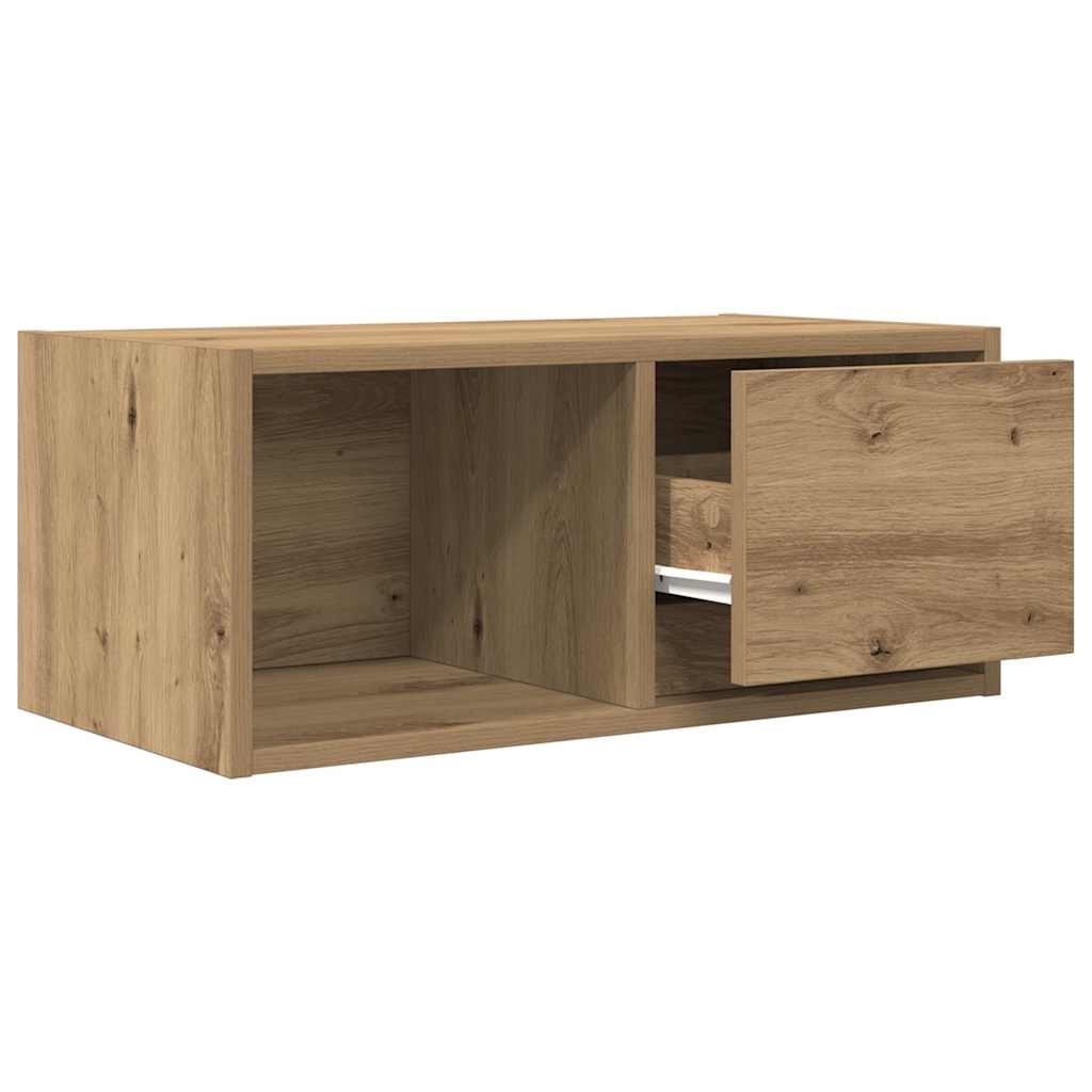 Tv-meubelen 2 st 60x31x25,5 cm bewerkt hout artisanaal eiken