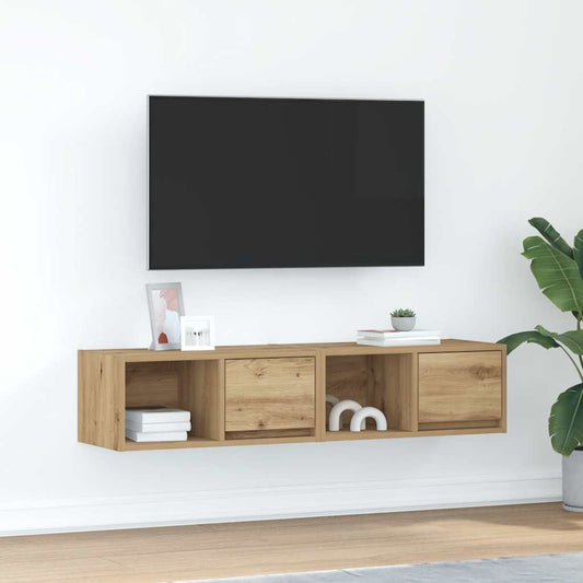 Tv-meubelen 2 st 60x31x25,5 cm bewerkt hout artisanaal eiken