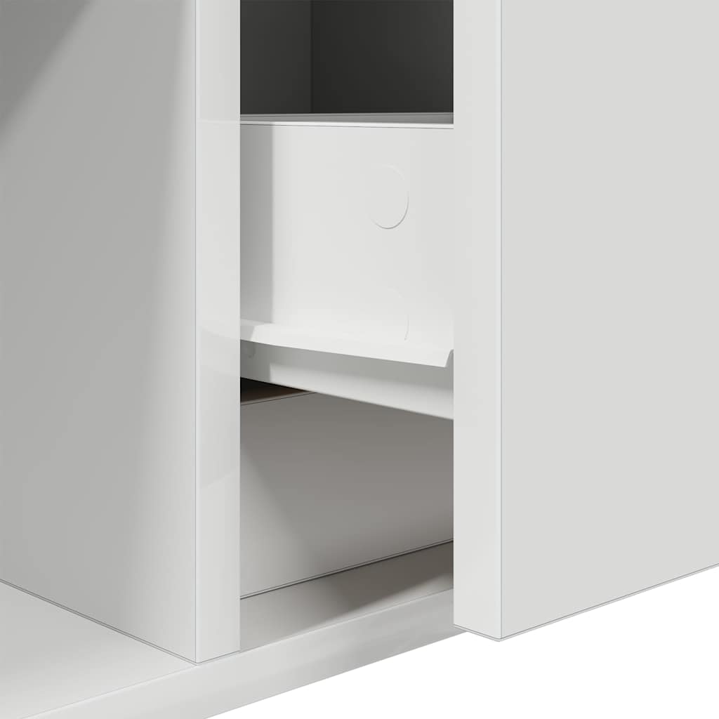TV-meubel 80x31x25,5 cm bewerkt hout wit