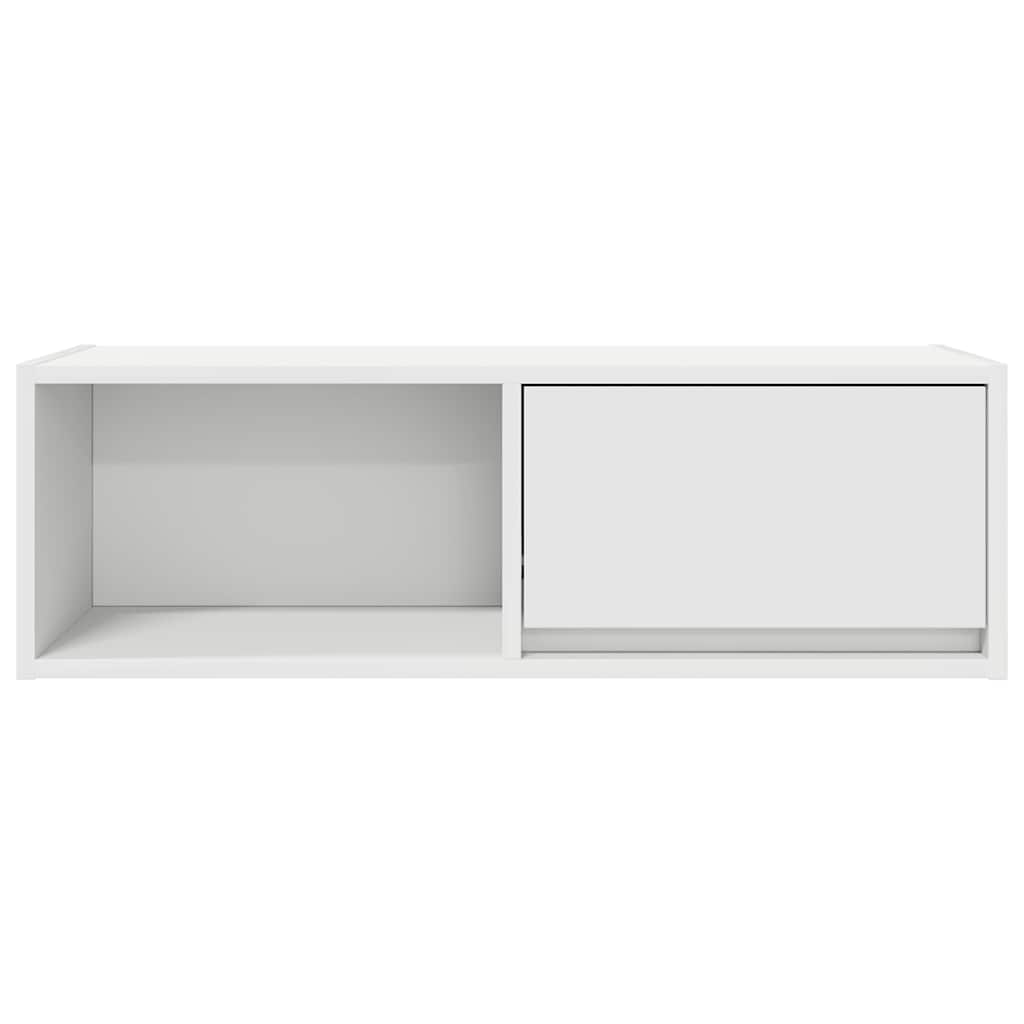 TV-meubel 80x31x25,5 cm bewerkt hout wit