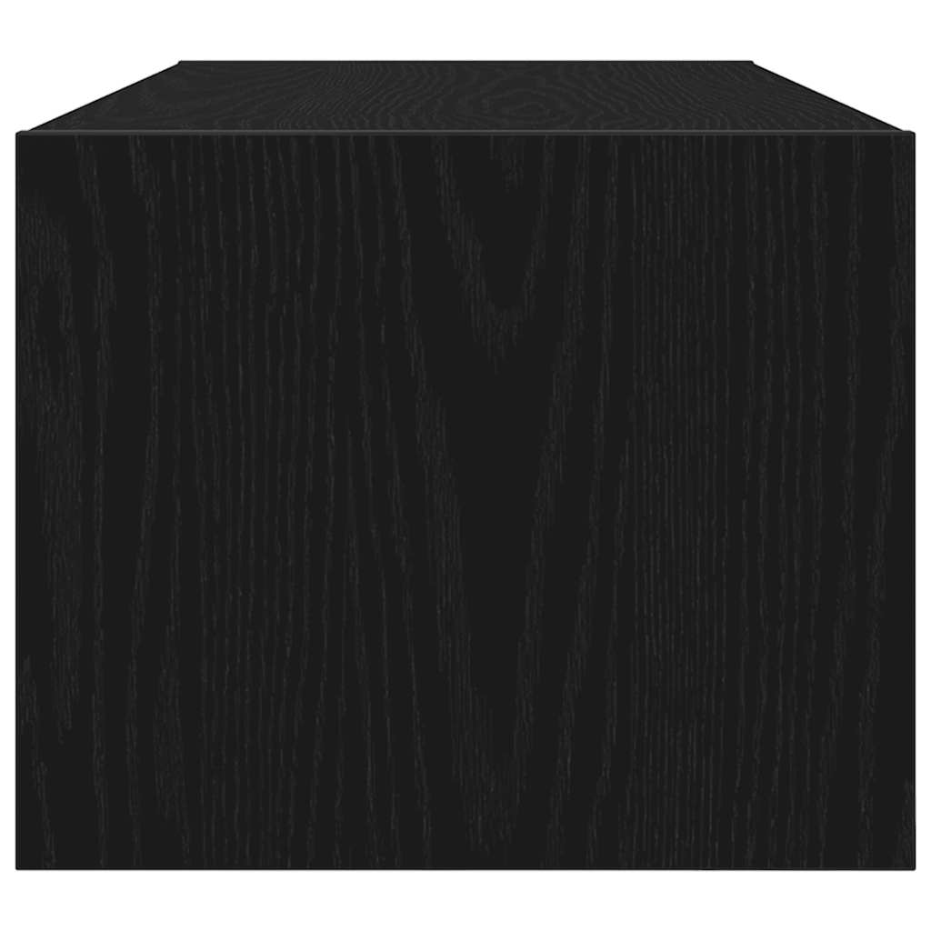 TV-meubel 80x31x25,5 cm spaanplaat zwart eikenkleurig
