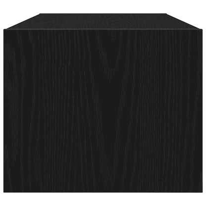 TV-meubel 80x31x25,5 cm spaanplaat zwart eikenkleurig