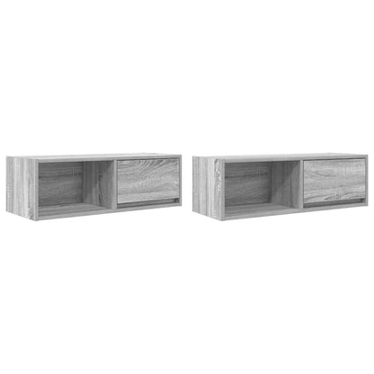 Tv-meubelen 2 st 80x31x25,5 cm bewerkt hout grijs sonoma eiken