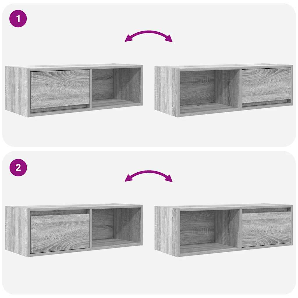 Tv-meubelen 2 st 80x31x25,5 cm bewerkt hout grijs sonoma eiken