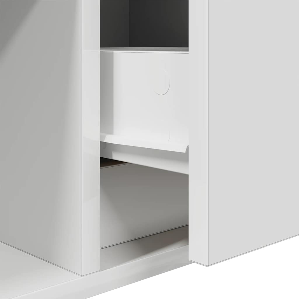 Tv-meubel 100x31x25,5 cm bewerkt hout wit