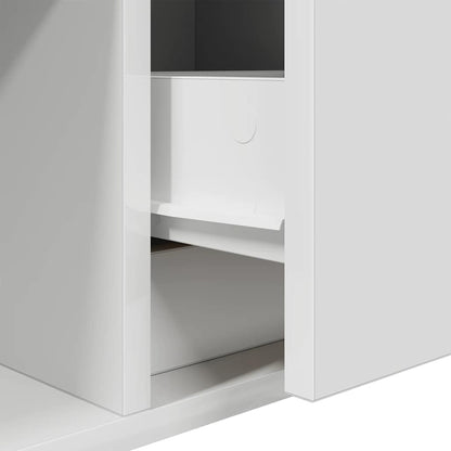 Tv-meubel 100x31x25,5 cm bewerkt hout wit