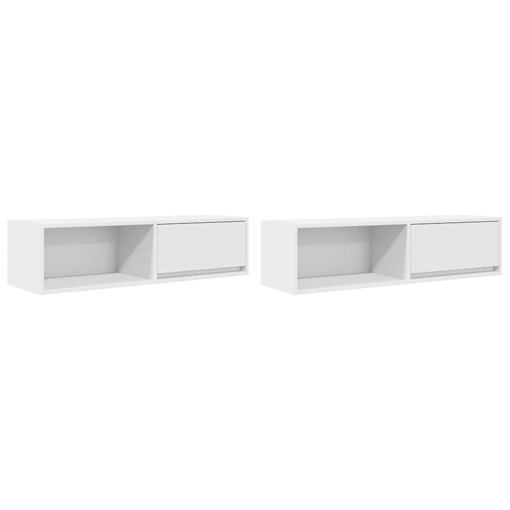 Tv-meubelen 2 st 100x31x25,5 cm bewerkt hout wit