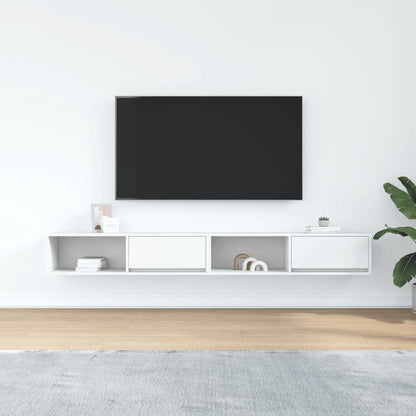 Tv-meubelen 2 st 100x31x25,5 cm bewerkt hout wit