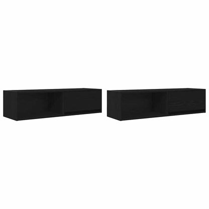 Tv-meubelen 2 st 100x31x25,5 cm bewerkt hout zwart