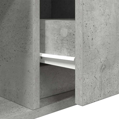 Tv-meubel 100x31x25,5 cm bewerkt hout betongrijs