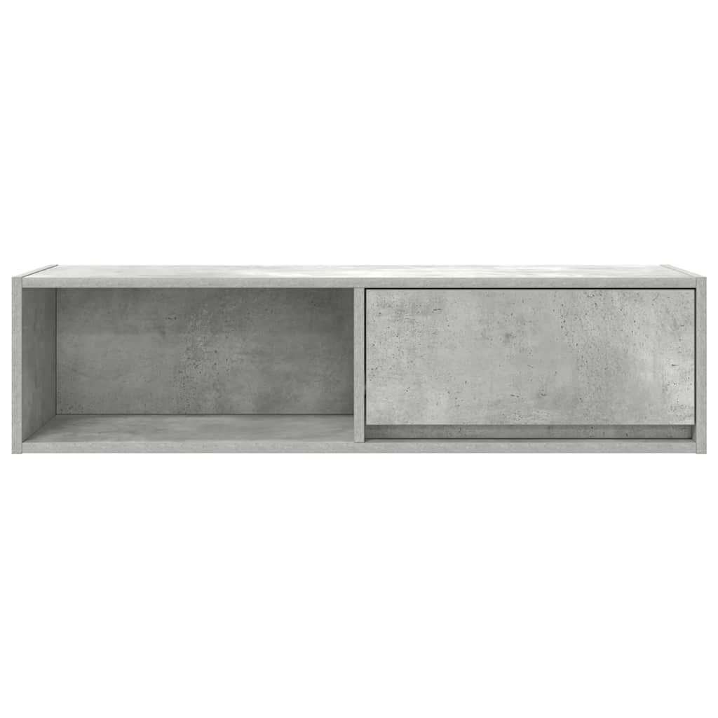 Tv-meubel 100x31x25,5 cm bewerkt hout betongrijs