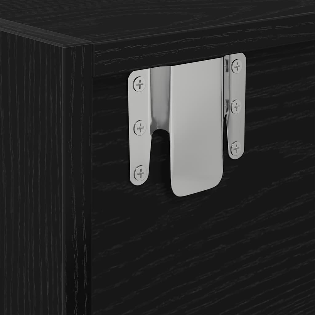 Tv-kasten 60x31x25,5 cm spaanplaat zwart eikenkleurig