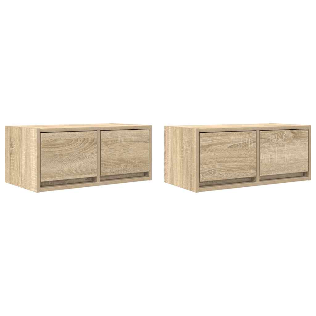 Tv-meubelen 2 st 60x31x25,5 cm bewerkt hout sonoma eikenkleurig