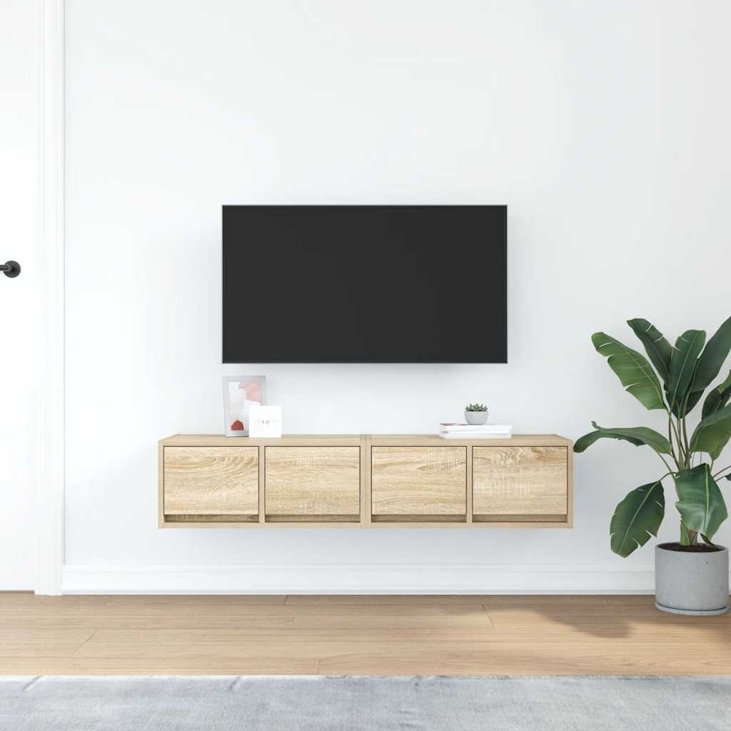 Tv-meubelen 2 st 60x31x25,5 cm bewerkt hout sonoma eikenkleurig