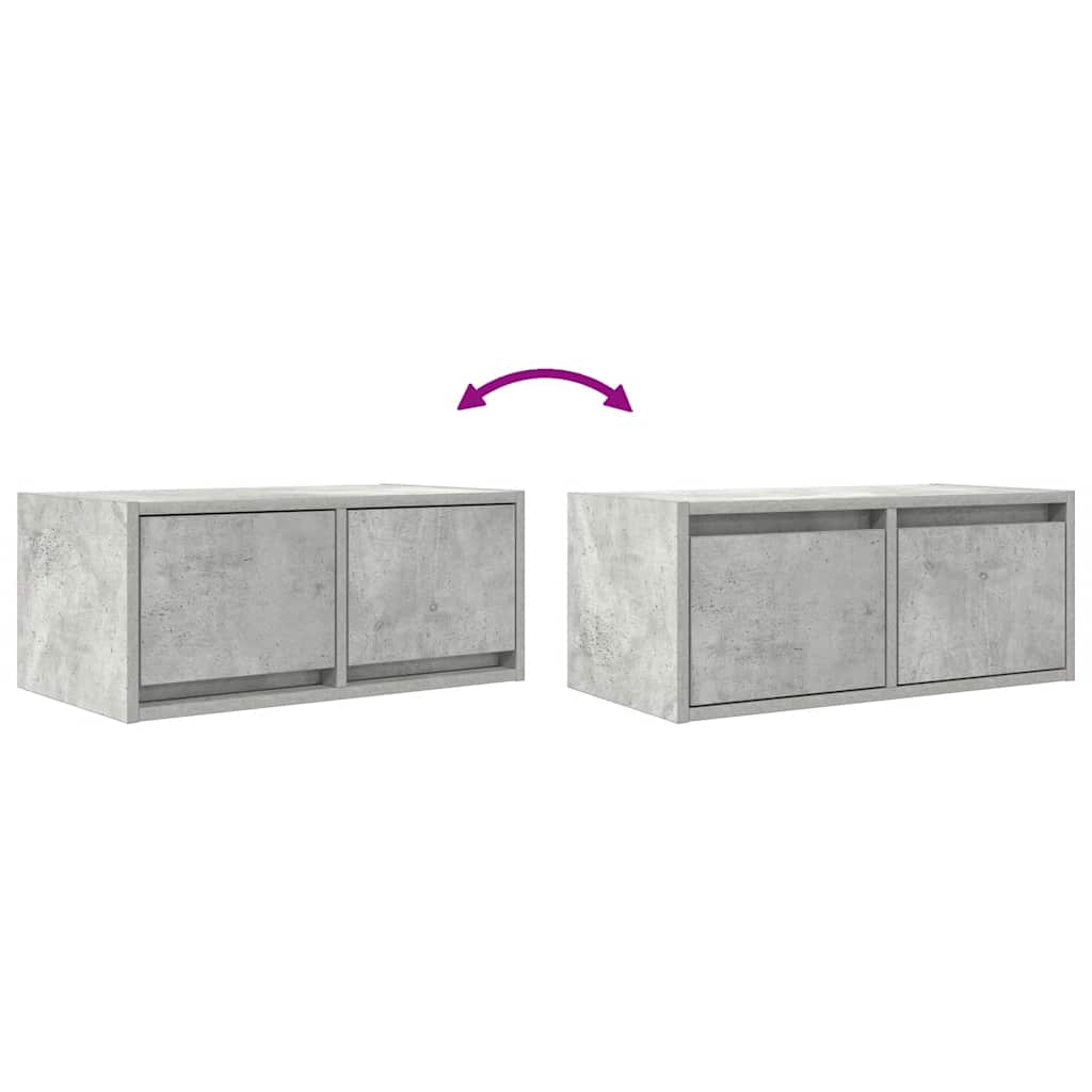 Tv-meubels 2 st 60x31x25,5 cm bewerkt hout betongrijs
