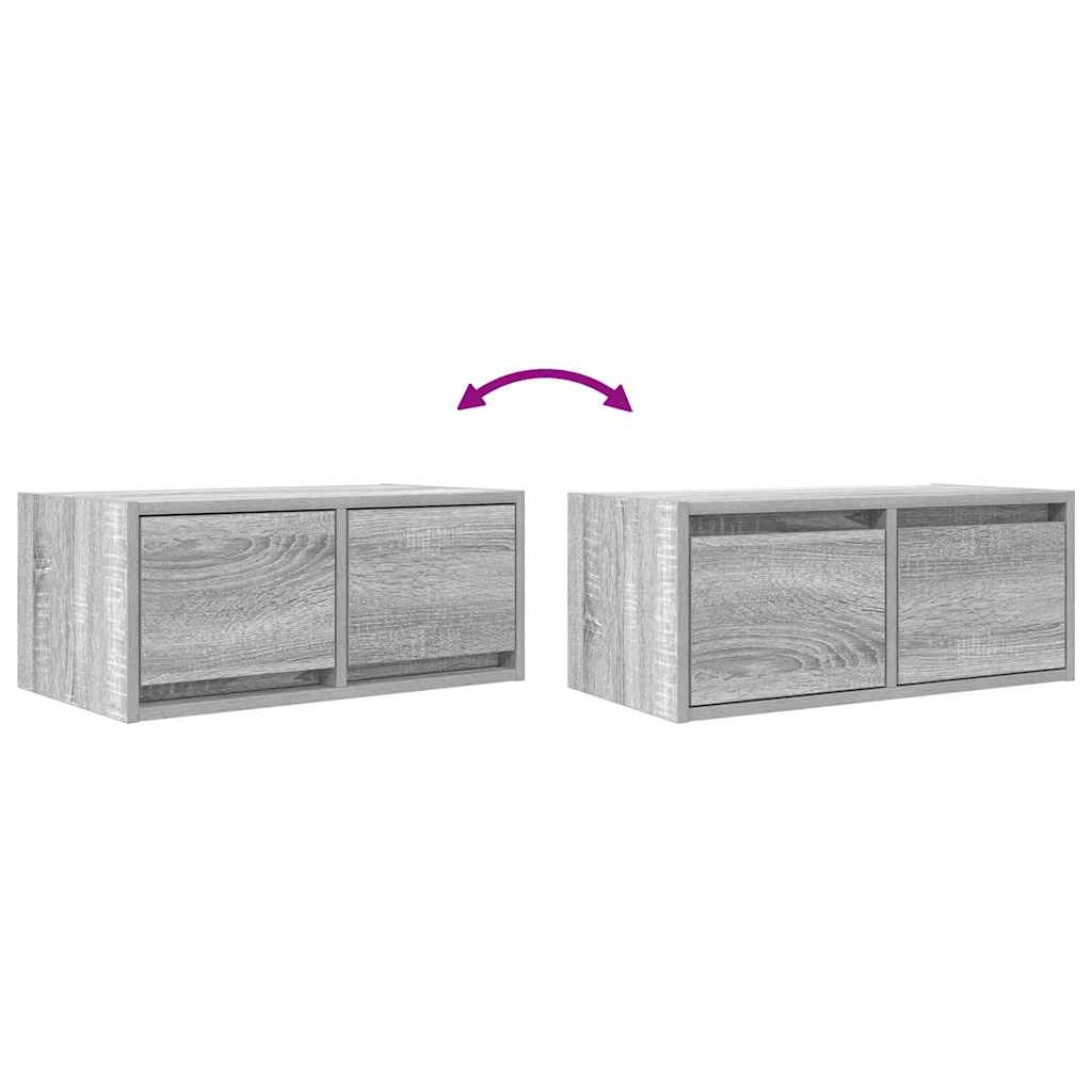Tv-meubelen 2 st 60x31x25,5 cm bewerkt hout grijs sonoma eiken