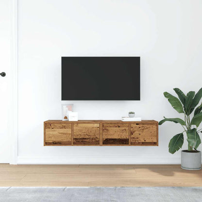 Tv-meubels 2 st 60x31x25,5 cm bewerkt hout oud houtkleurig