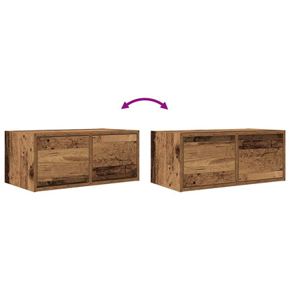 Tv-meubels 2 st 60x31x25,5 cm bewerkt hout oud houtkleurig
