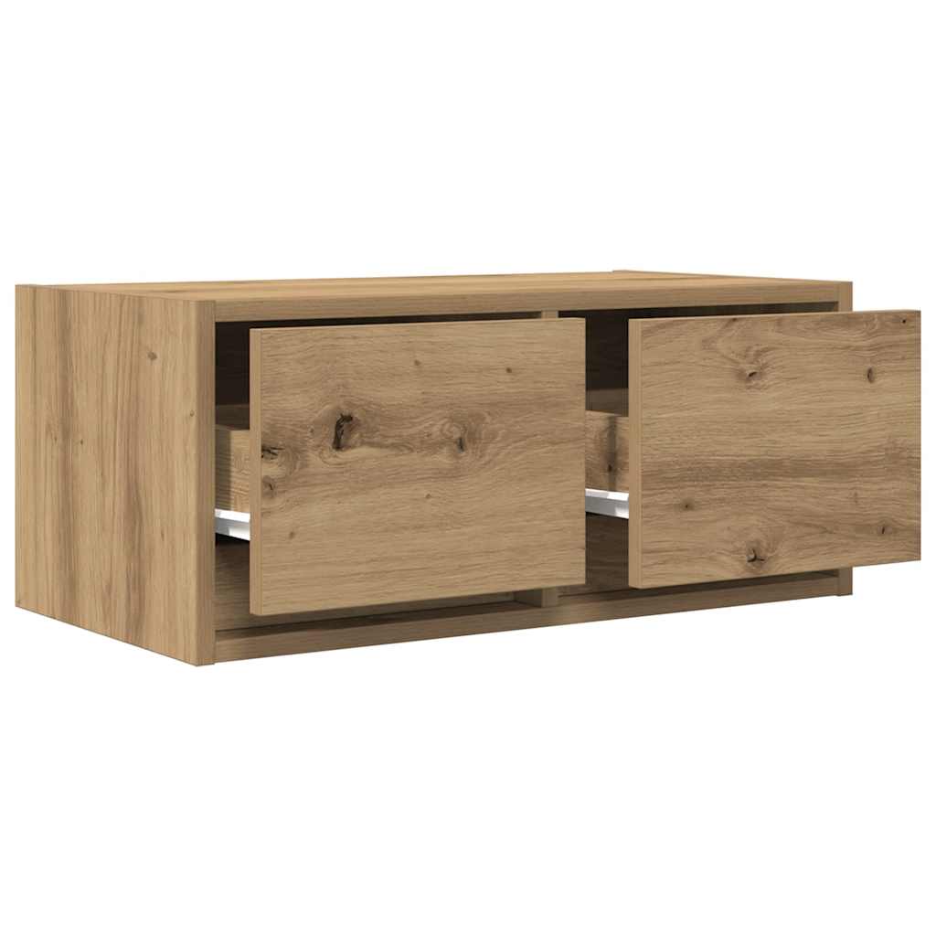 Tv-meubelen 2 st 60x31x25,5 cm bewerkt hout artisanaal eiken