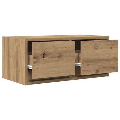 Tv-meubelen 2 st 60x31x25,5 cm bewerkt hout artisanaal eiken