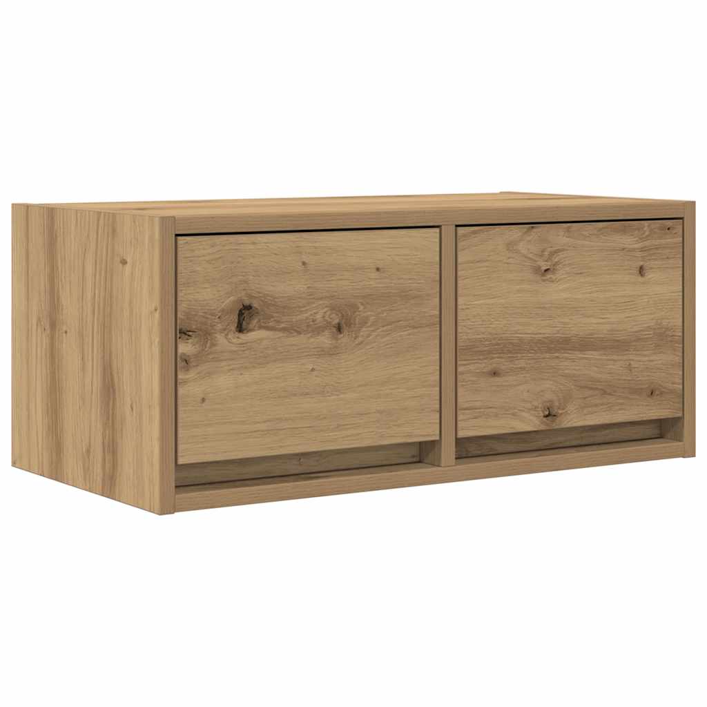 Tv-meubelen 2 st 60x31x25,5 cm bewerkt hout artisanaal eiken