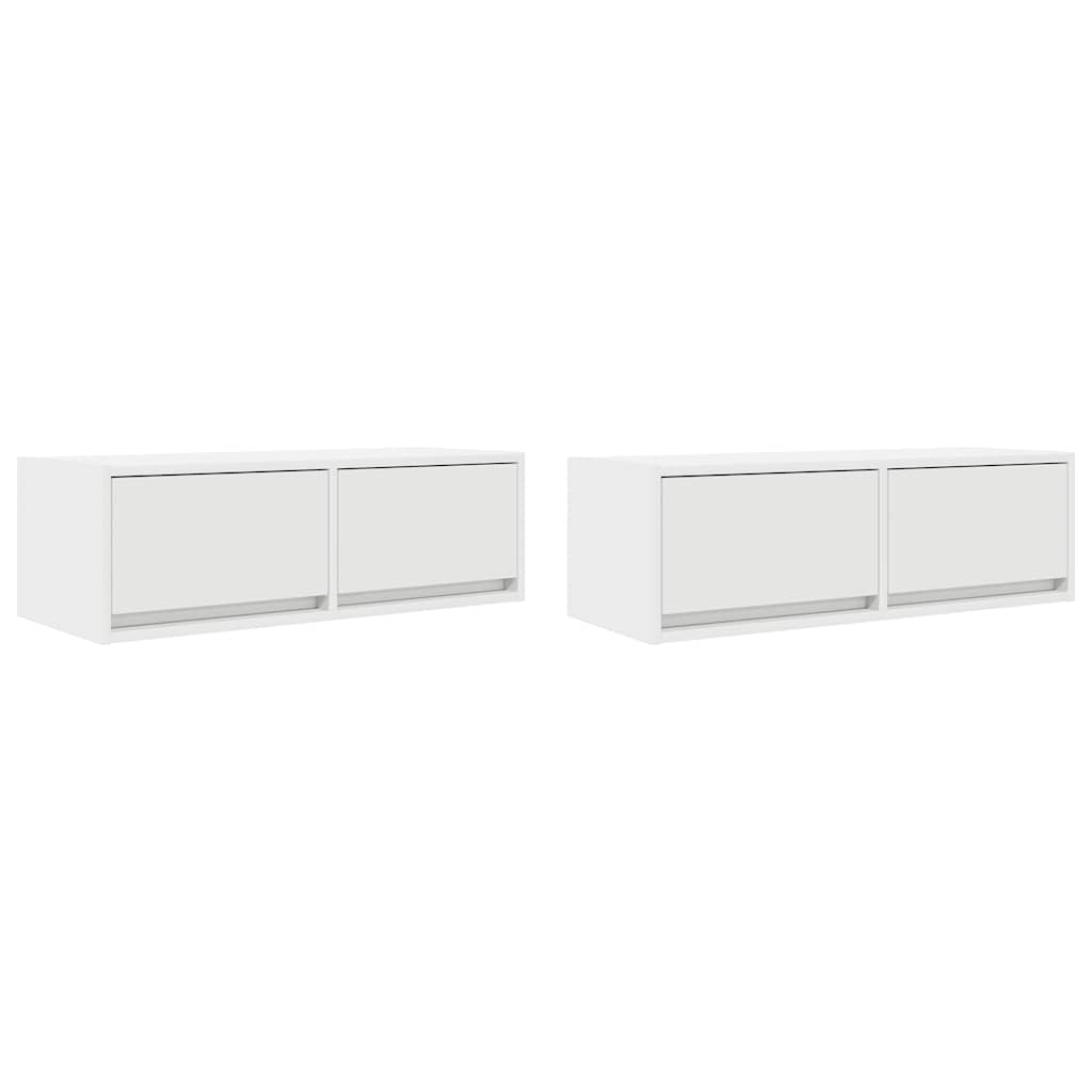 Tv-meubelen 2 st 80x31x25,5 cm bewerkt hout wit