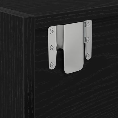Tv-kasten 2 st 80x31x25,5 cm spaanplaat zwart eikenkleurig