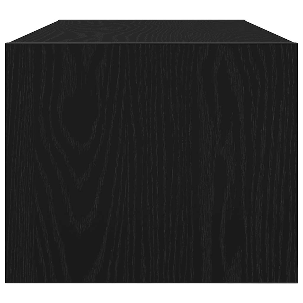 Tv-kasten 2 st 80x31x25,5 cm spaanplaat zwart eikenkleurig