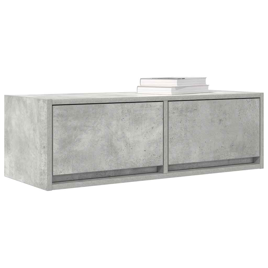 Tv-meubels 2 st 80x31x25,5 cm bewerkt hout betongrijs