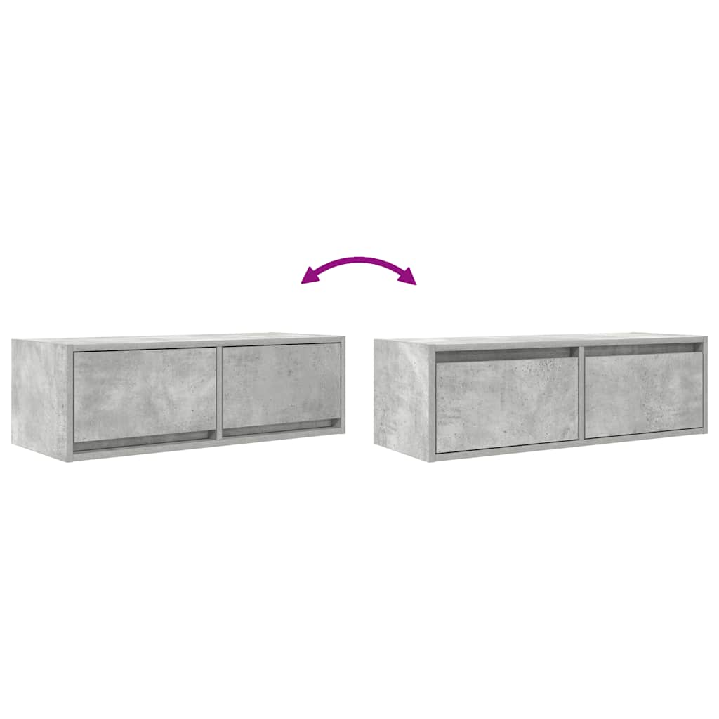Tv-meubels 2 st 80x31x25,5 cm bewerkt hout betongrijs