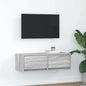 Tv-meubel 80x31x25,5 cm bewerkt hout grijs sonoma eikenkleurig