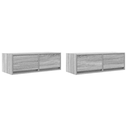 Tv-meubelen 2 st 80x31x25,5 cm bewerkt hout grijs sonoma eiken