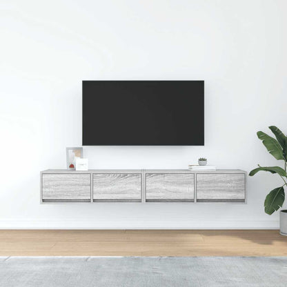 Tv-meubelen 2 st 80x31x25,5 cm bewerkt hout grijs sonoma eiken