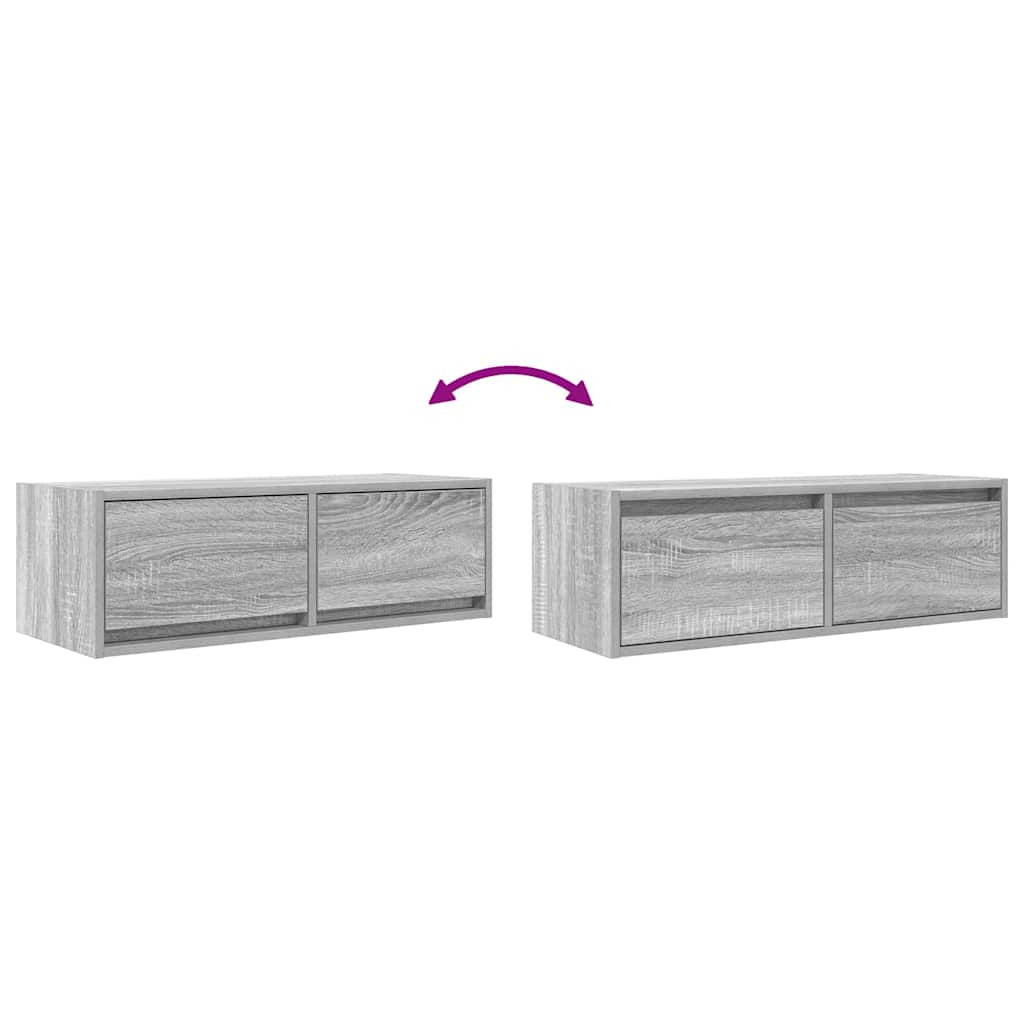 Tv-meubelen 2 st 80x31x25,5 cm bewerkt hout grijs sonoma eiken