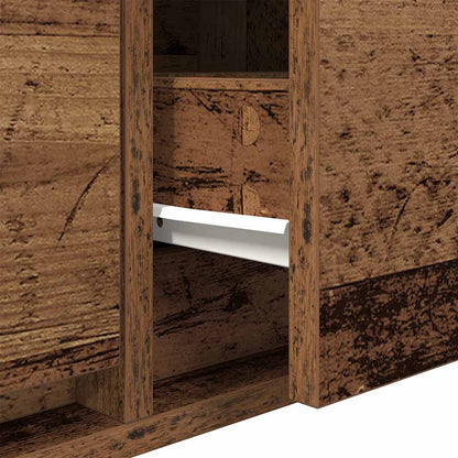 TV-meubel 80x31x25,5 cm bewerkt hout oud houtkleurig