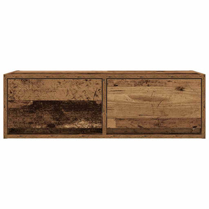 TV-meubel 80x31x25,5 cm bewerkt hout oud houtkleurig