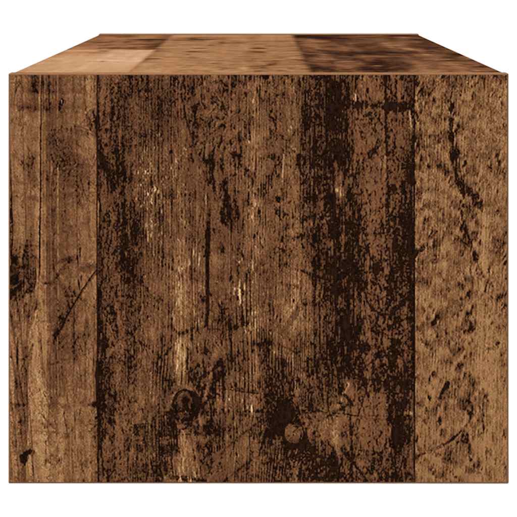 TV-meubel 80x31x25,5 cm bewerkt hout oud houtkleurig