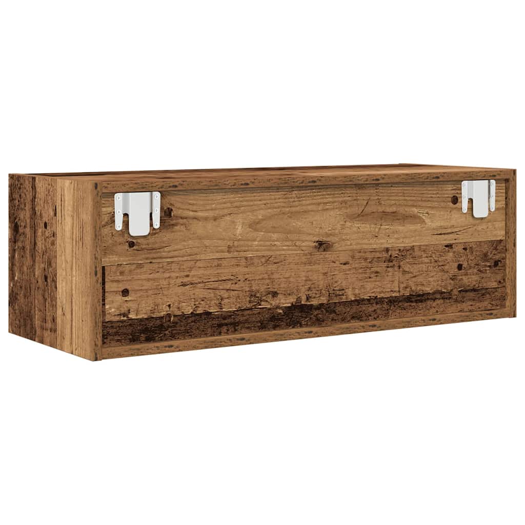 TV-meubel 80x31x25,5 cm bewerkt hout oud houtkleurig