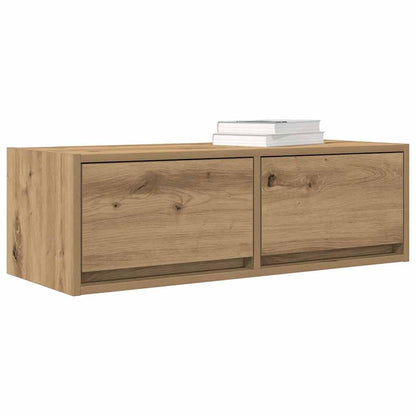 Tv-meubelen 2 st 80x31x25,5 cm bewerkt hout artisanaal eiken